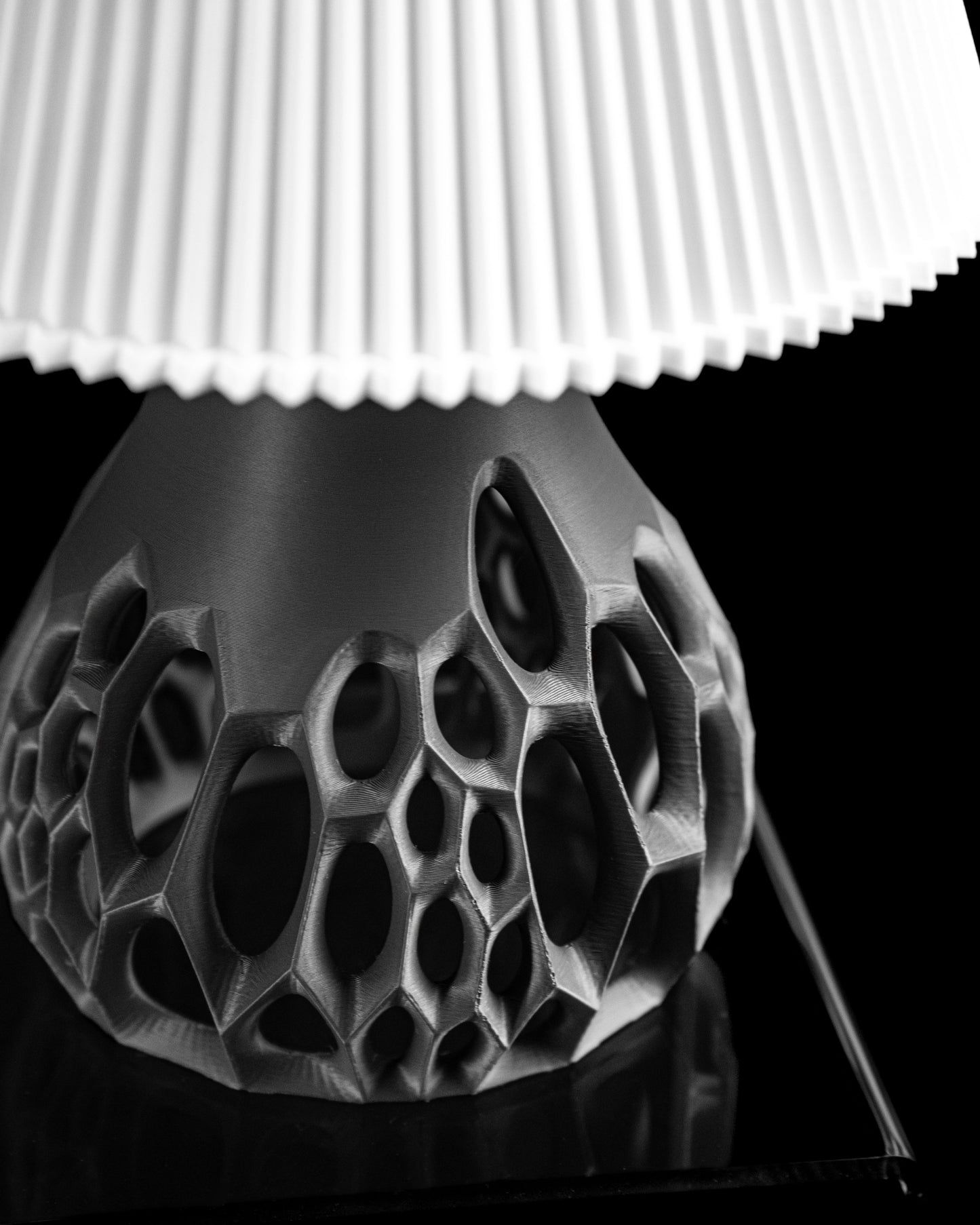 Table Lamp, Sculptural Atmospheric Nightstand Light, Gentle Ambient Bedroom Glow