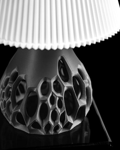 Table Lamp, Sculptural Atmospheric Nightstand Light, Gentle Ambient Bedroom Glow