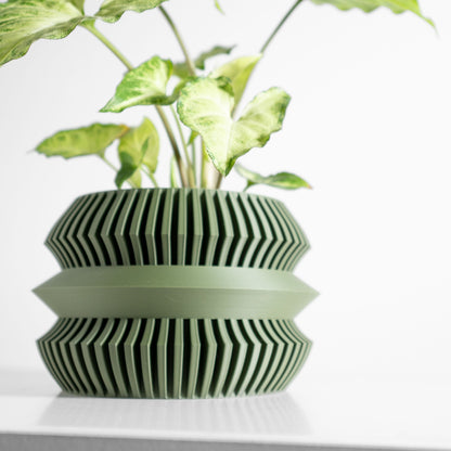 Original Geometric Planter Pot, Decorative Indoor Houseplant Vessel, Desk Succulent Holder, Elegant Nordic Style