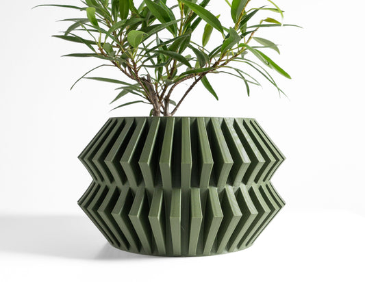 Planter Pot, Succulent Vessel, Indoor Plant Holder, Workspace Container, Styled Home Organizer Accent