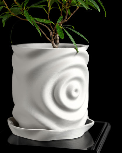Waterdrop Planter Pot, Indoor Plant Holder, Minimalist Decorative Showpiece, Shatterproof 3D Decor, Modernplanter