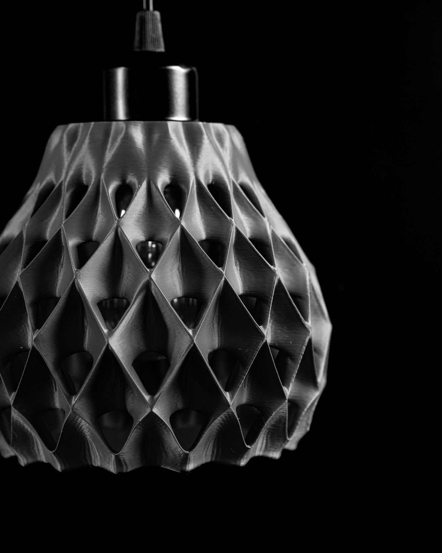 Elegant Artistic Pendant Light Shade, Sculptural Cone Ceiling Lamp, Modern Island Accent, Japandi Style