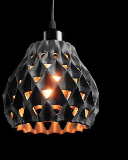Elegant Artistic Pendant Light Shade, Sculptural Cone Ceiling Lamp, Modern Island Accent, Japandi Style
