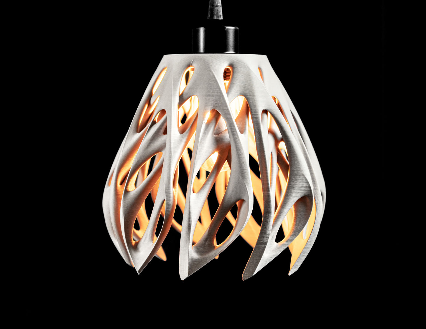 Pendant Light, Sculptural Contemporary Kitchen Island Lamp, Matte Sculpted Shade