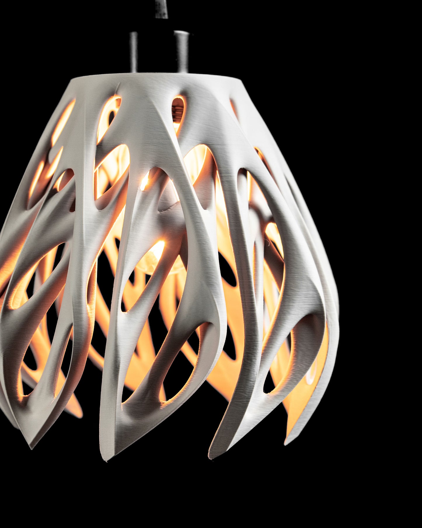 Pendant Light, Sculptural Contemporary Kitchen Island Lamp, Matte Sculpted Shade