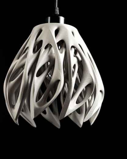 Pendant Light, Sculptural Contemporary Kitchen Island Lamp, Matte Sculpted Shade