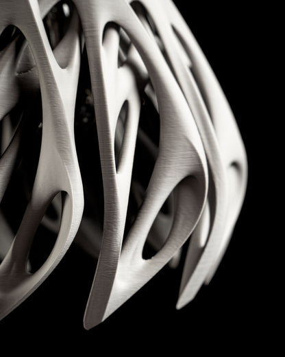 Pendant Light, Sculptural Contemporary Kitchen Island Lamp, Matte Sculpted Shade