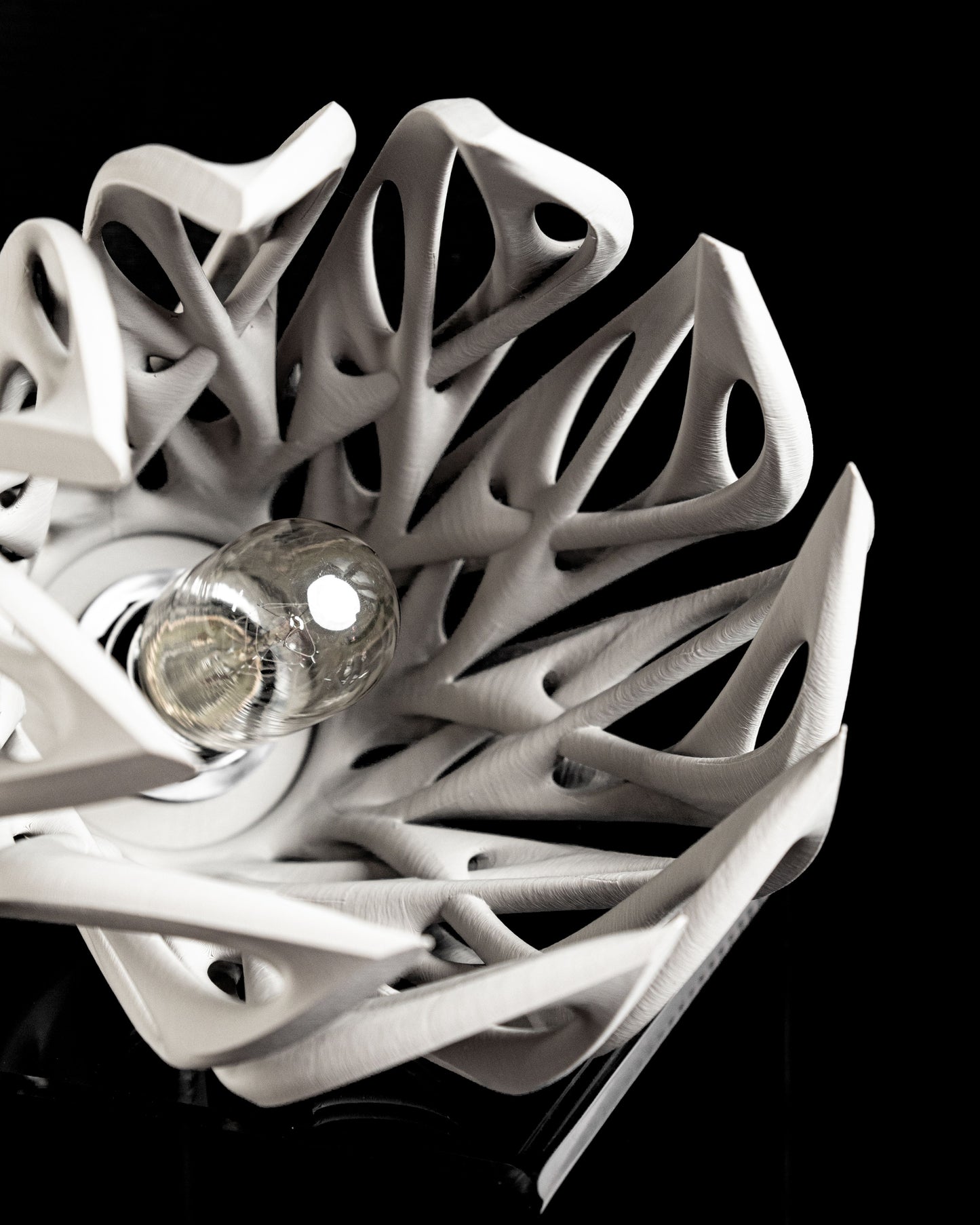 Pendant Light, Sculptural Contemporary Kitchen Island Lamp, Matte Sculpted Shade