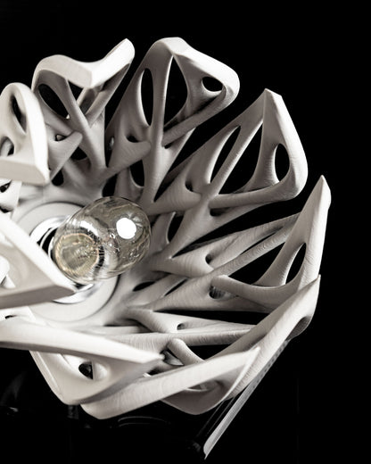 Pendant Light, Sculptural Contemporary Kitchen Island Lamp, Matte Sculpted Shade