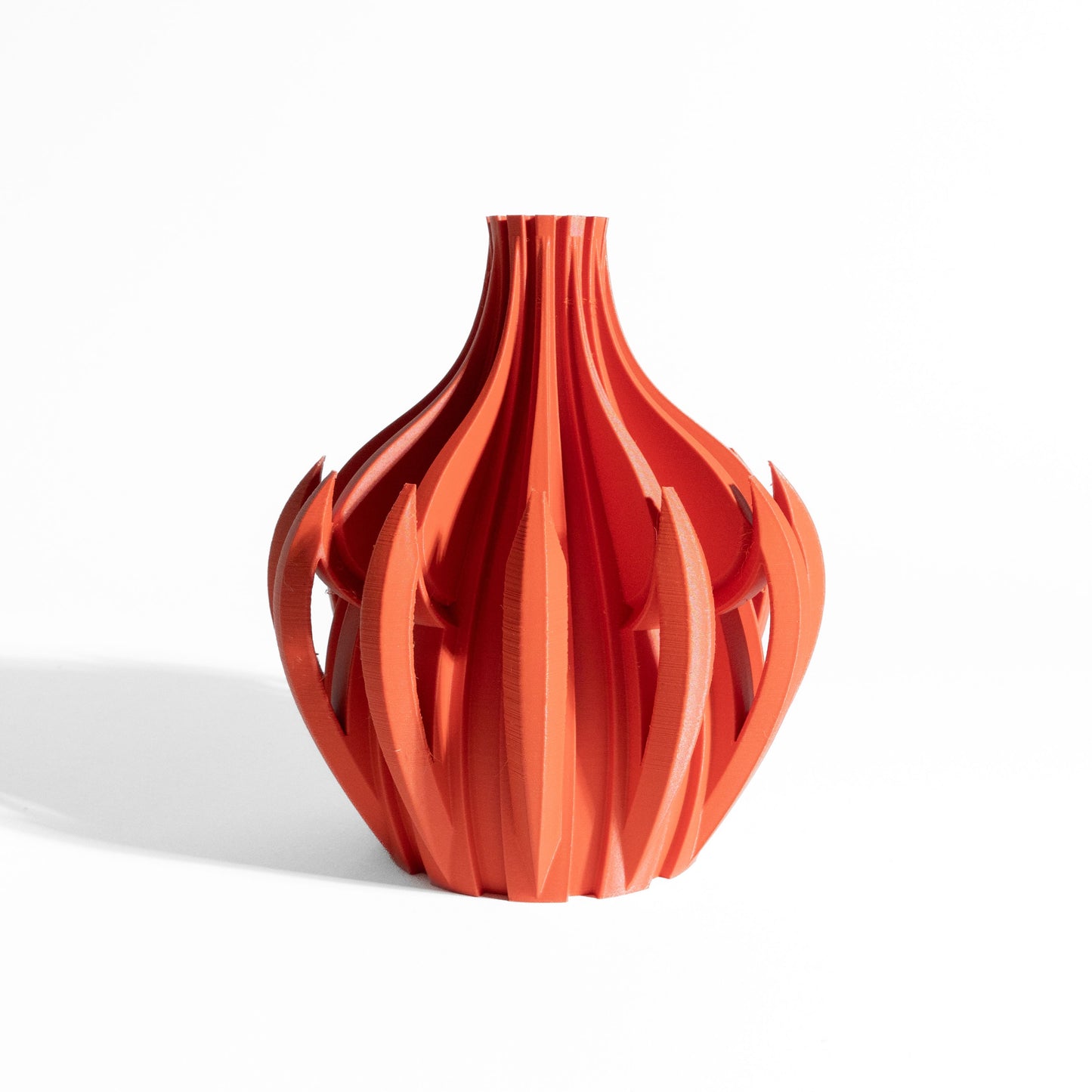 Vase, Fractal Geometry Sculptural Tabletop Accent, Japandi Mantel Contemporary Vessel