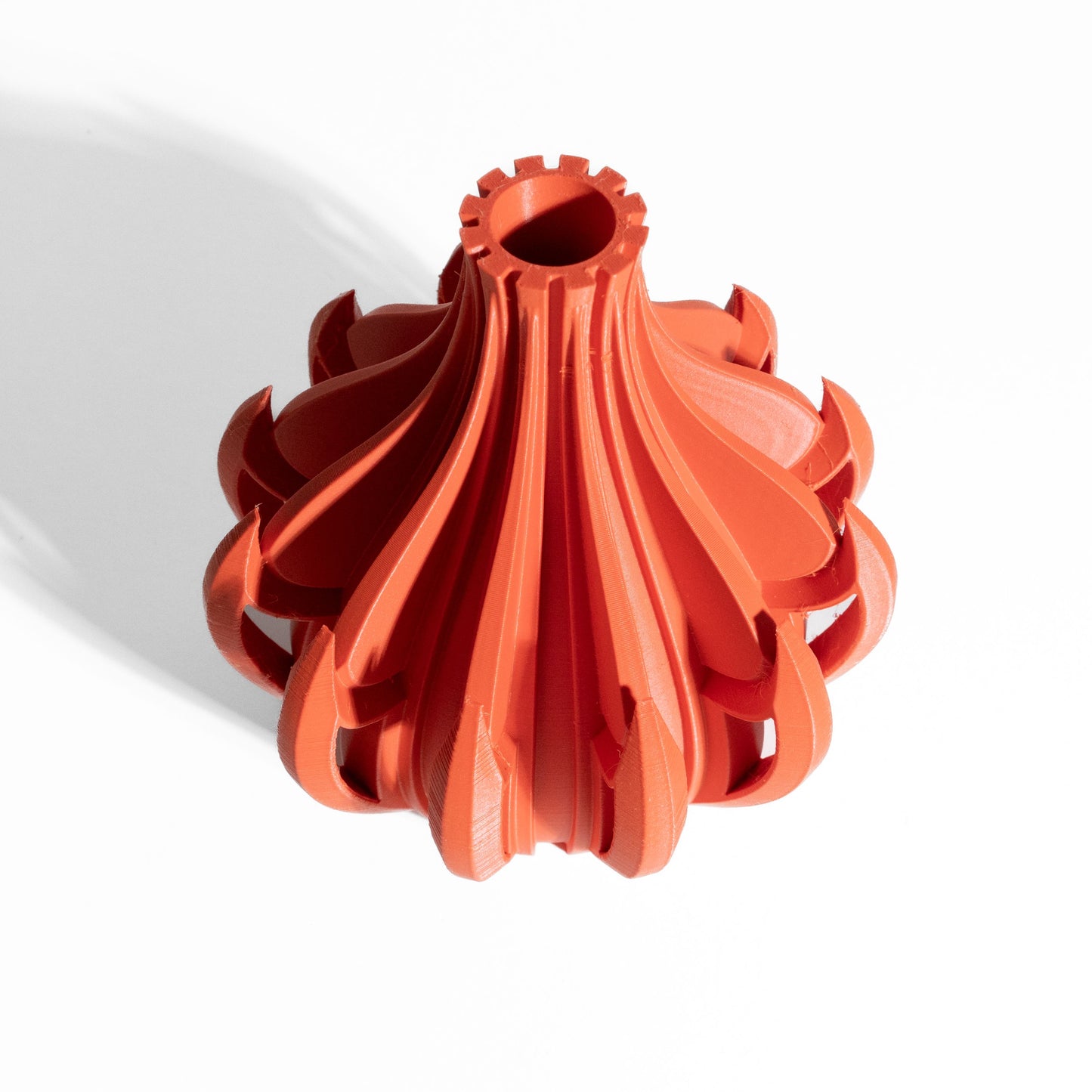 Vase, Fractal Geometry Sculptural Tabletop Accent, Japandi Mantel Contemporary Vessel