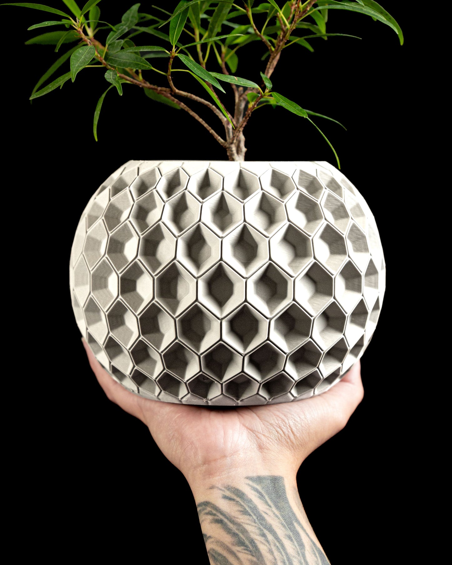 succulent planter, art deco diamond geometric desktop organizer contemporary decor