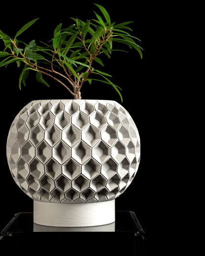 succulent planter, art deco diamond geometric desktop organizer contemporary decor