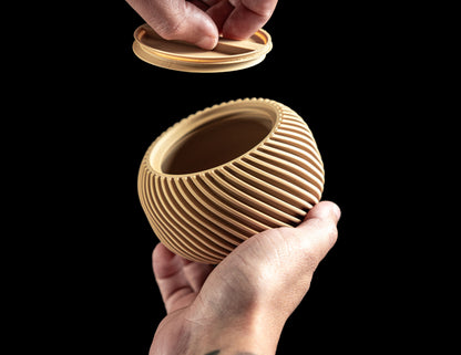 Lidded Container, Vanity Organizer, Countertop Catchall, Desk Stash, Matte Minimalist