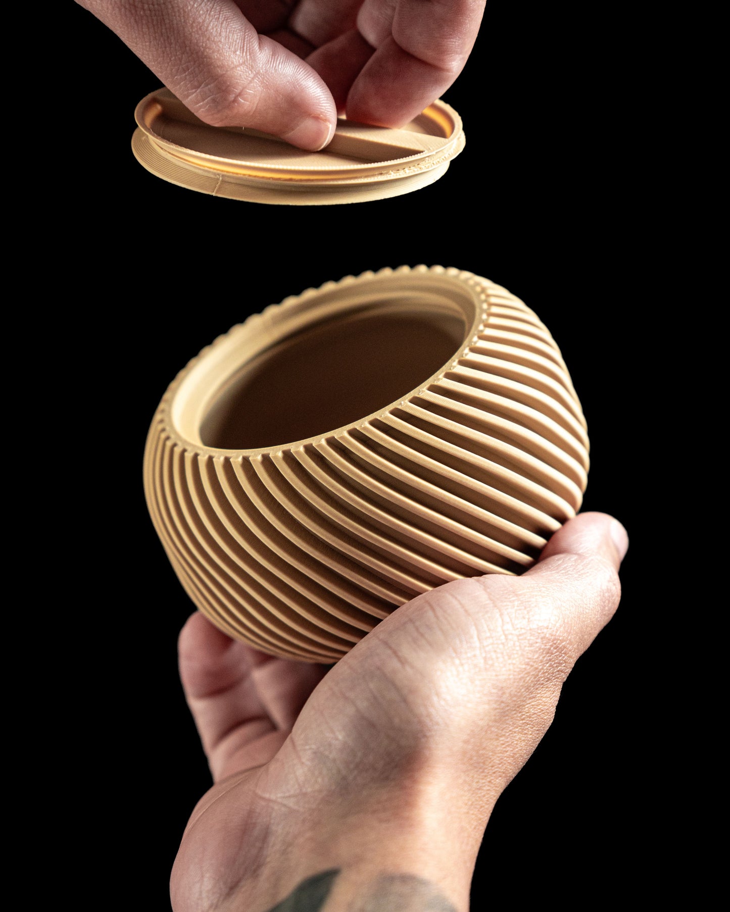 Lidded Container, Vanity Organizer, Countertop Catchall, Desk Stash, Matte Minimalist