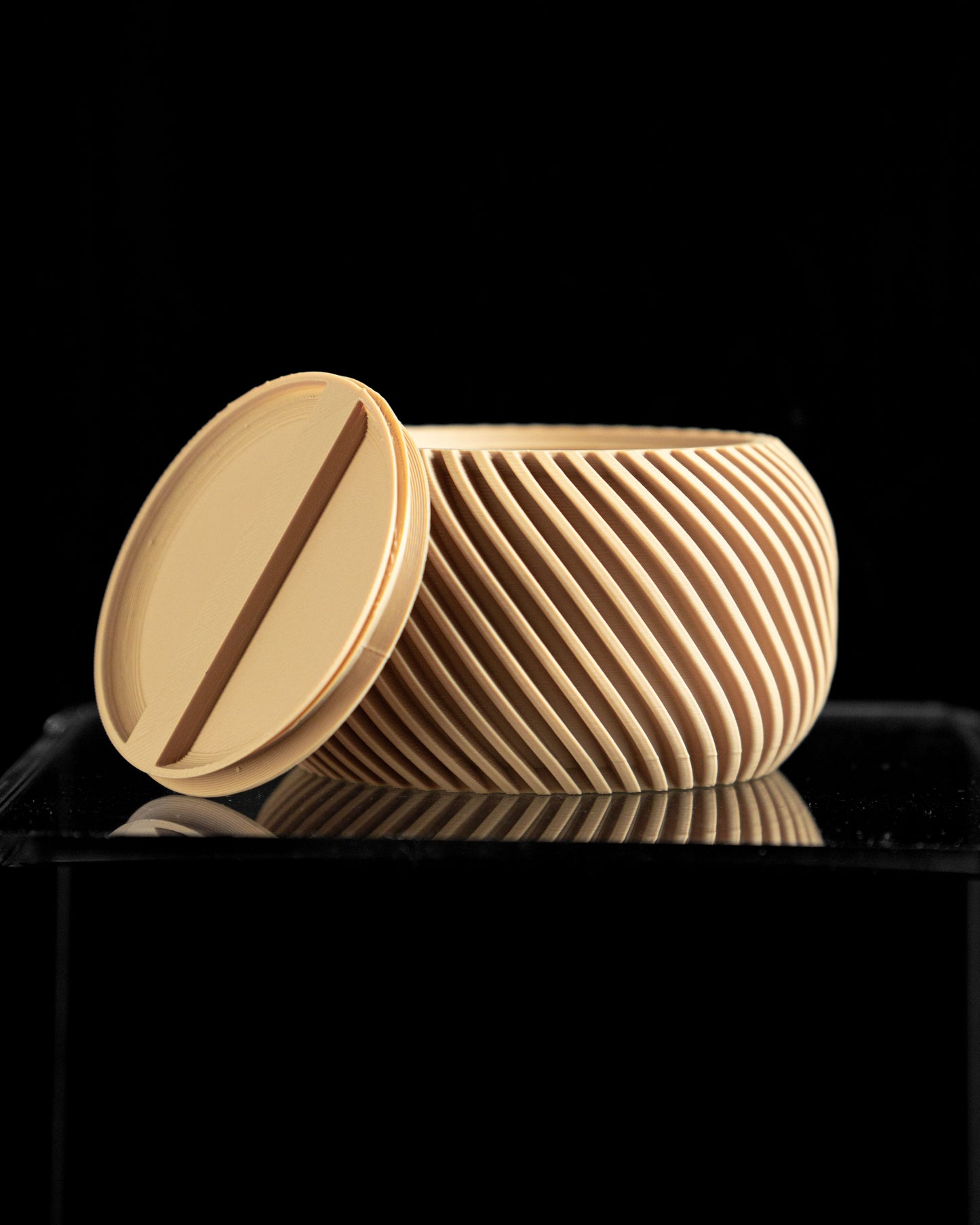 Lidded Container, Vanity Organizer, Countertop Catchall, Desk Stash, Matte Minimalist