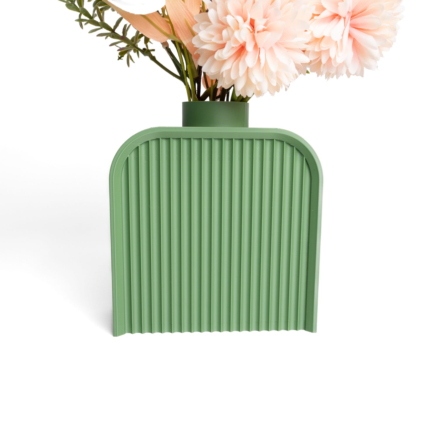 Ripple Vase, Architectural Table Accent, Layered Organic Texture Mantel Decoration