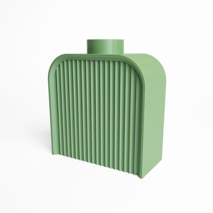 Ripple Vase, Architectural Table Accent, Layered Organic Texture Mantel Decoration