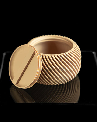 Lidded Container, Vanity Organizer, Countertop Catchall, Desk Stash, Matte Minimalist