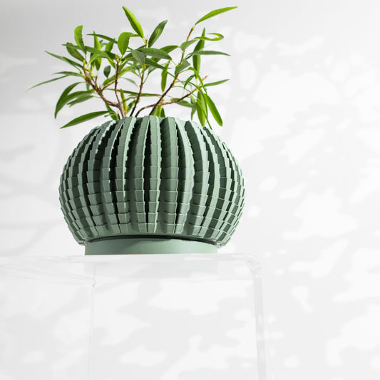 Modern Planter, Japandi Succulent Vessel, Minimalist Desk Organizer, Architectural Accent