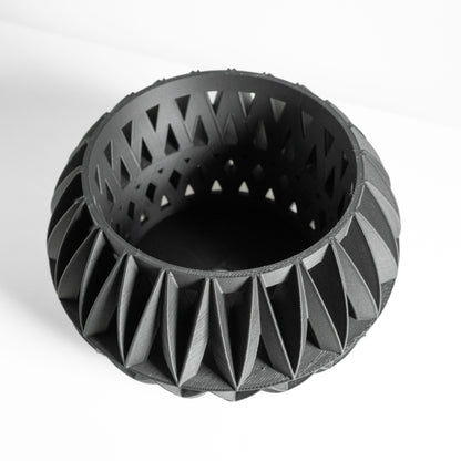 Orchid Planter, Root Viewing Display, Contemporary Ceramic Look Decorative Stand.