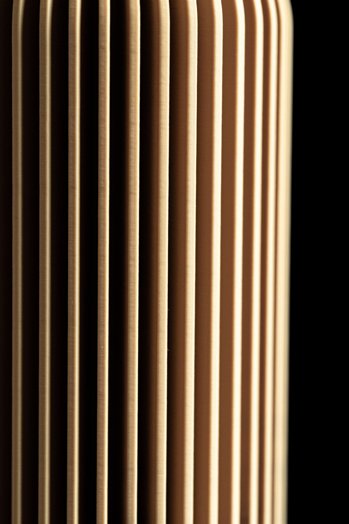 Modern Vase, Ribbed Tabletop Decor, Nordic Flower Holder, Architectural Statement