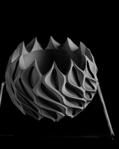 Planter Pot, Geometric Succulent Vessel, Architectural Desk Accent, Modern Minimal