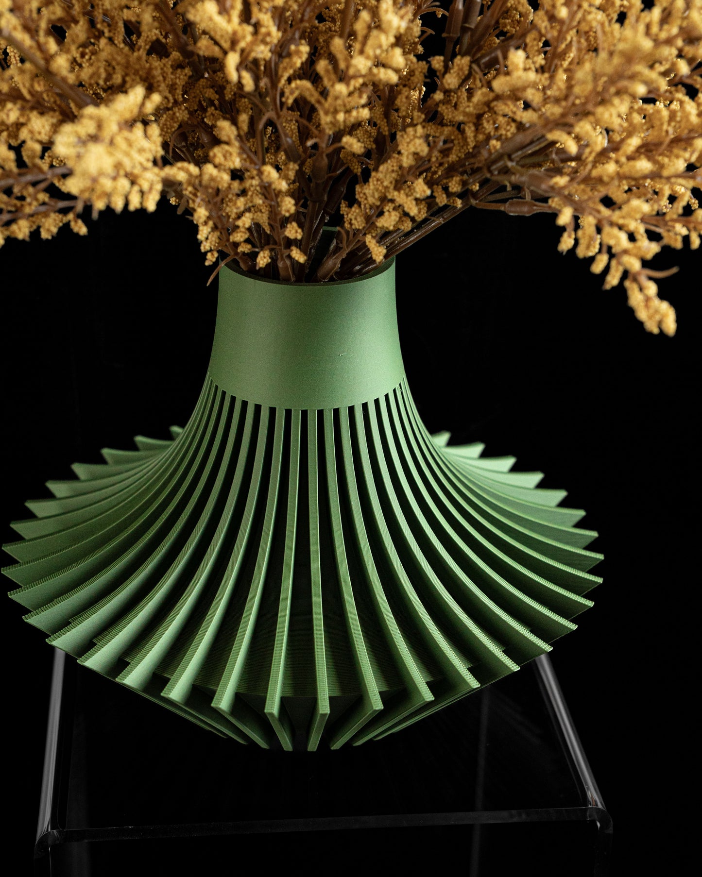 Modern Vase, Sculptural Contemporary Organic Ripple Tabletop Flower Holder Accent