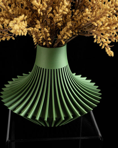 Modern Vase, Sculptural Contemporary Organic Ripple Tabletop Flower Holder Accent