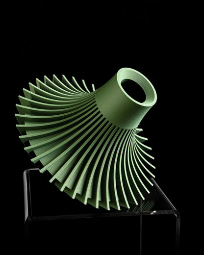 Modern Vase, Sculptural Contemporary Organic Ripple Tabletop Flower Holder Accent