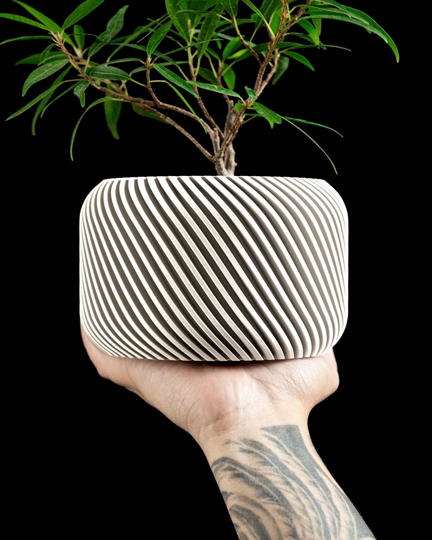 Unique Strict Geometry Planter Pot, Original Slanted Indoor Holder, Succulent Desk Organizer, Modern Style