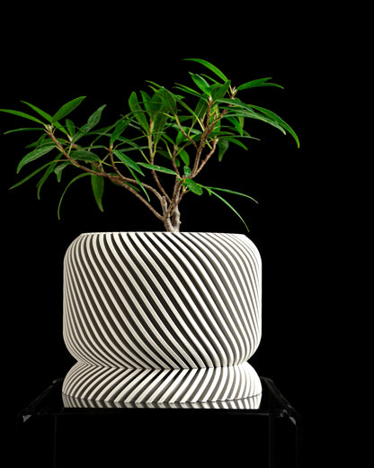 Unique Strict Geometry Planter Pot, Original Slanted Indoor Holder, Succulent Desk Organizer, Modern Style