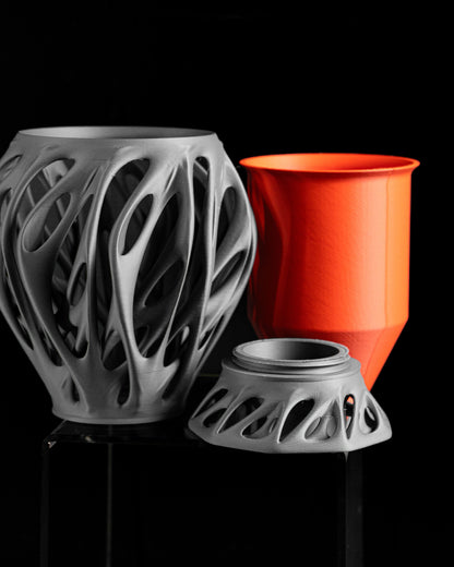 Planter Pot, Contemporary Sculptural Indoor Succulent Holder Desk Herb Organizer