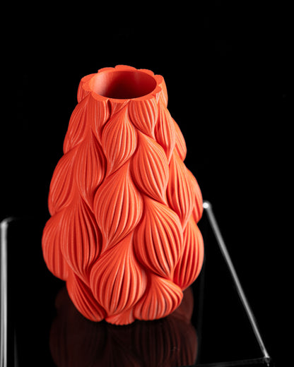 Flower Vase, Ripple Sculptural Tabletop Accent, Contemporary Mantelpiece Organizer