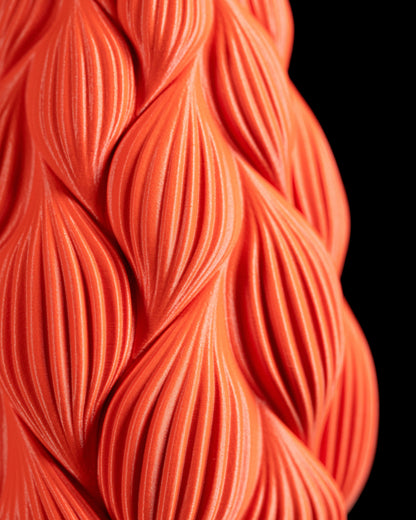 Flower Vase, Ripple Sculptural Tabletop Accent, Contemporary Mantelpiece Organizer