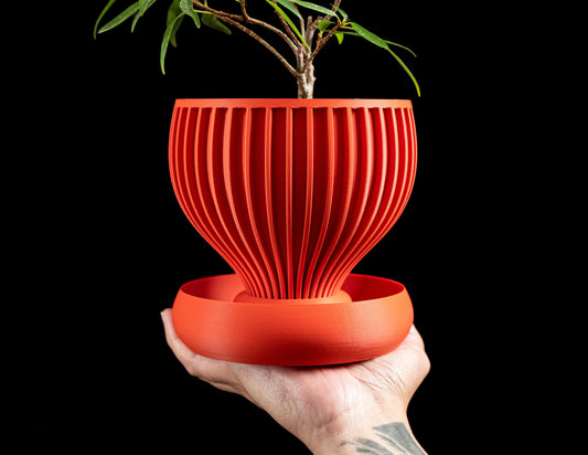 Planter Pot, Geometric Contemporary Succulent Holder, Plant Decor, Herb Container, Decorative Vessel