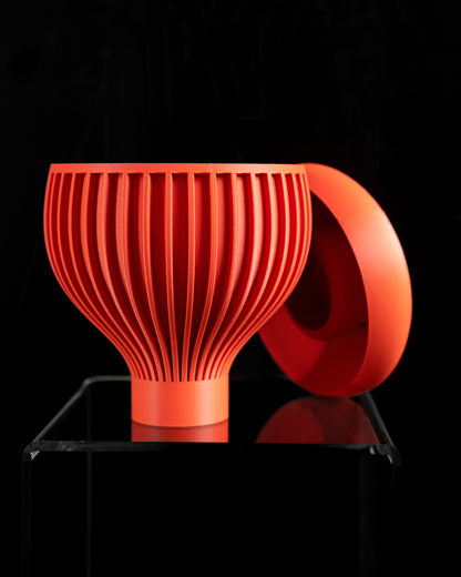 Planter Pot, Geometric Contemporary Succulent Holder, Plant Decor, Herb Container, Decorative Vessel