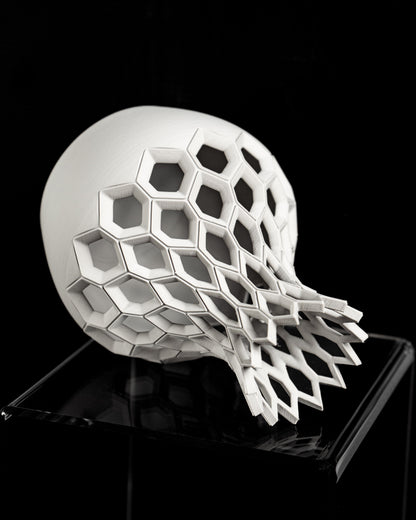 Geometric Vase, Hexagon Centerpiece, Modern Tabletop Vessel, Minimalist Desk Accent