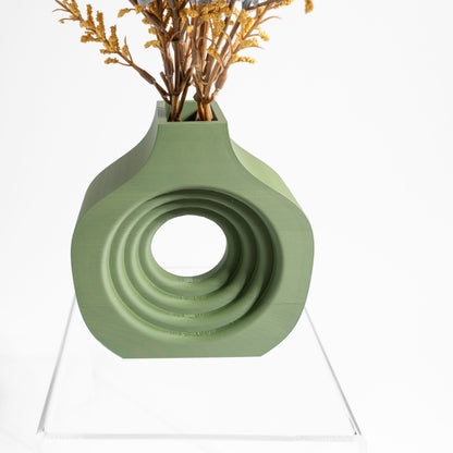 Unique Geometric Sculpture Vase, Contemporary Tabletop Statement, Stylish Decorative Vessel, Elegant Modern Floral Display