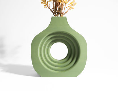 Unique Geometric Sculpture Vase, Contemporary Tabletop Statement, Stylish Decorative Vessel, Elegant Modern Floral Display