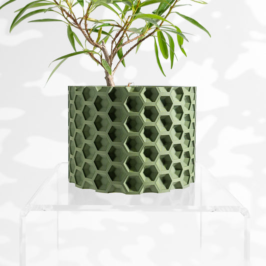 indoor planter geometric sculptural architectural, modern desk succulent organizer