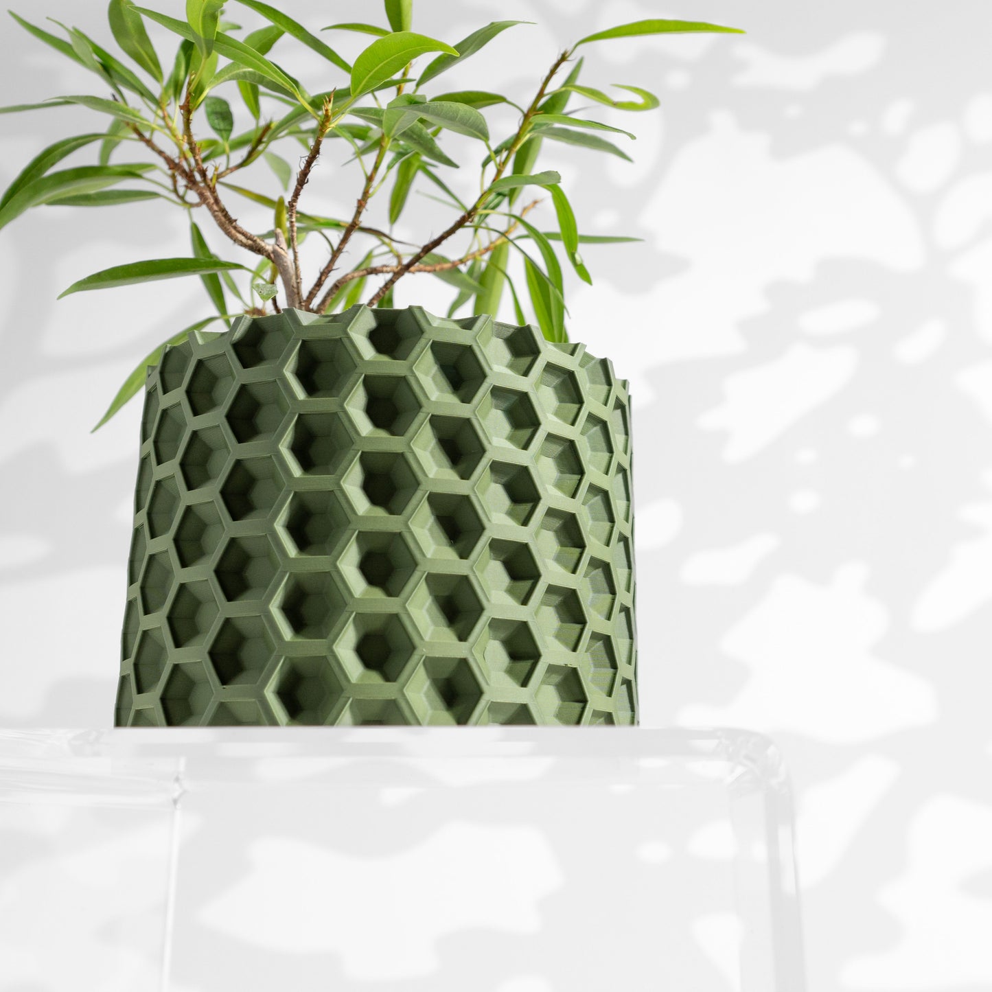 indoor planter geometric sculptural architectural, modern desk succulent organizer