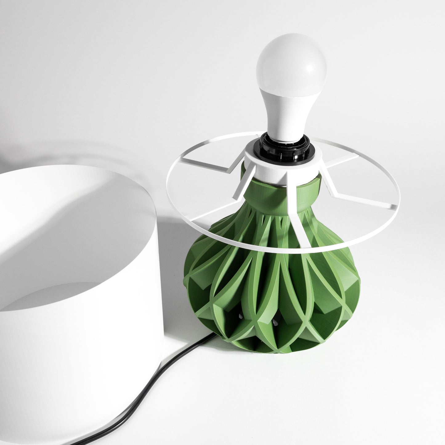 Table Lamp, Workstation Light, Bedside Accent, Ambient Nightstand Lighting Minimal Contemporary