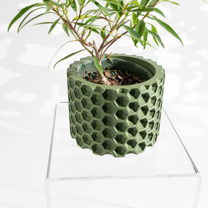 indoor planter geometric sculptural architectural, modern desk succulent organizer