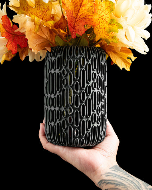 Modern Vase, Sculptural Minimalist Decor, Flower Holder, Desk Centerpiece, Mantel, Holiday Party Showcase