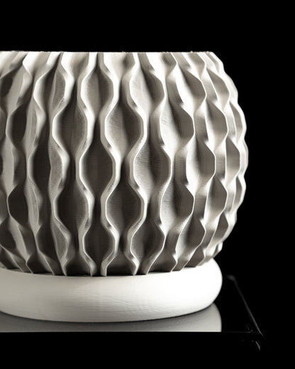 Planter Pot, Minimalist Chained Sculpture, Indoor Container, Succulent Desk Organizer