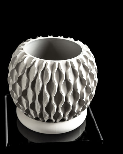 Planter Pot, Minimalist Chained Sculpture, Indoor Container, Succulent Desk Organizer