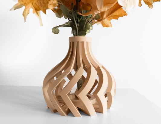Minimalist Vase, Sculptural Flower Vessel, Coffee Table Centerpiece, Modern Accent