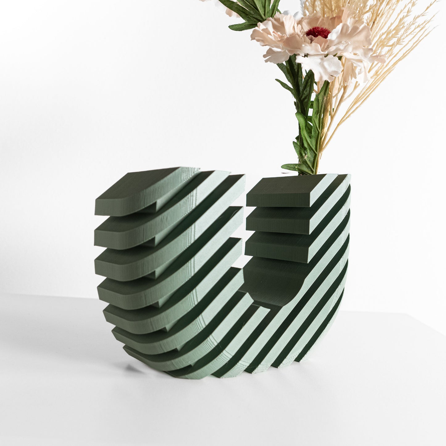 U Vase, Wildflower Holder, Desk Display, Fits Rose, Tulip, Sunflower, Hydrangea, Pampas Grass