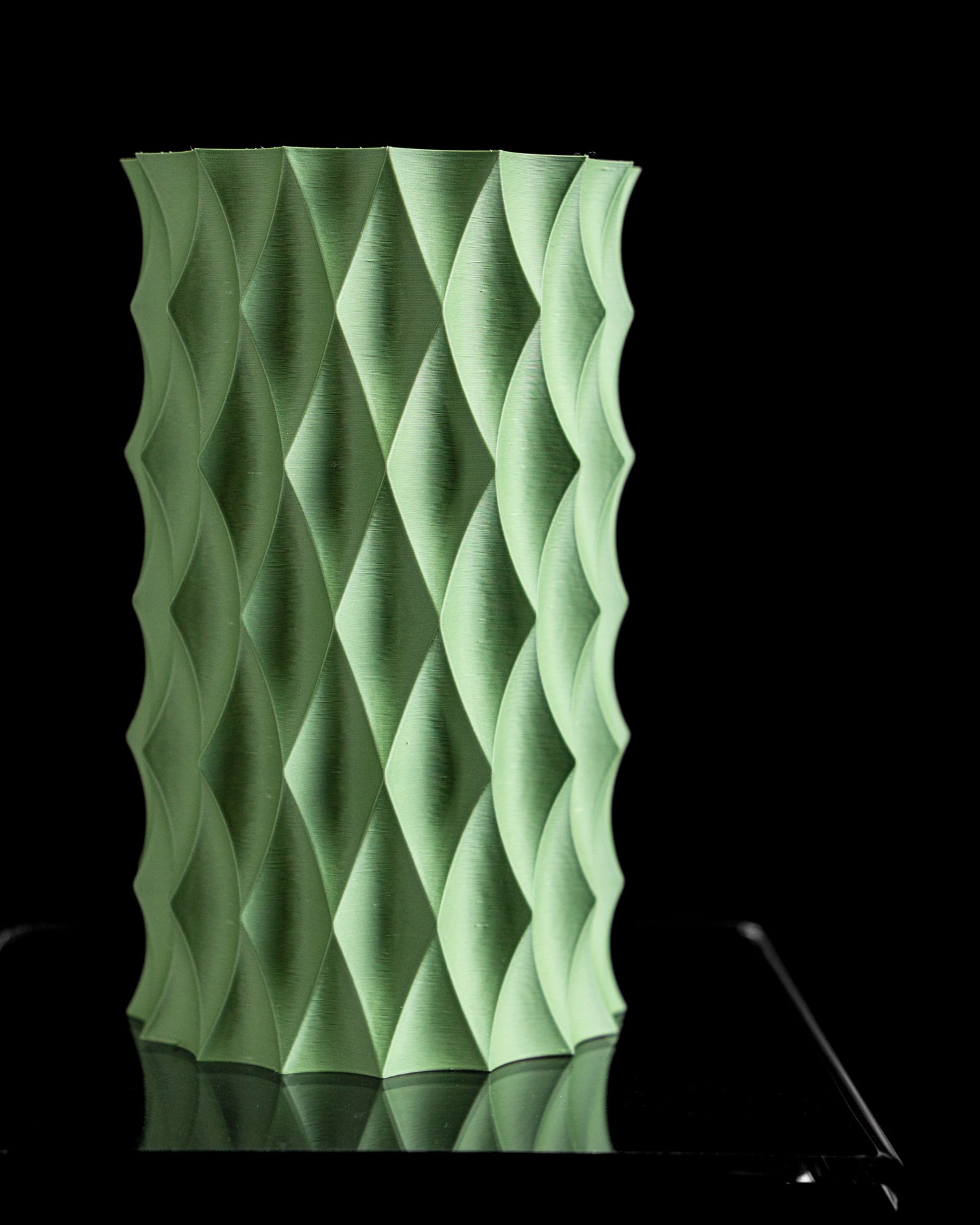 Faceted Diamond Vase, Decorative Flower Holder, Narrow Opening Single Stem Bud Container